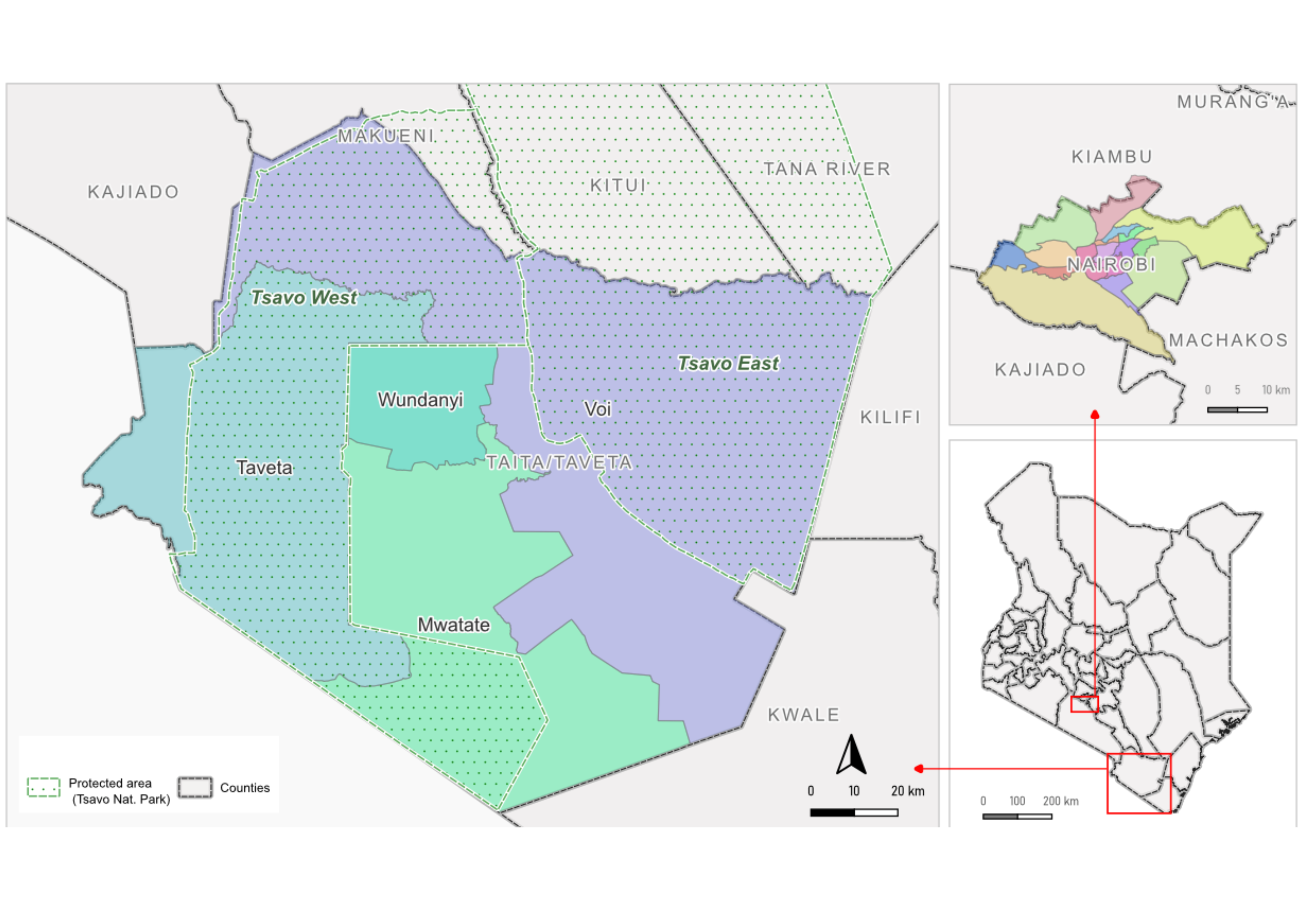 Taita Taveta County Map